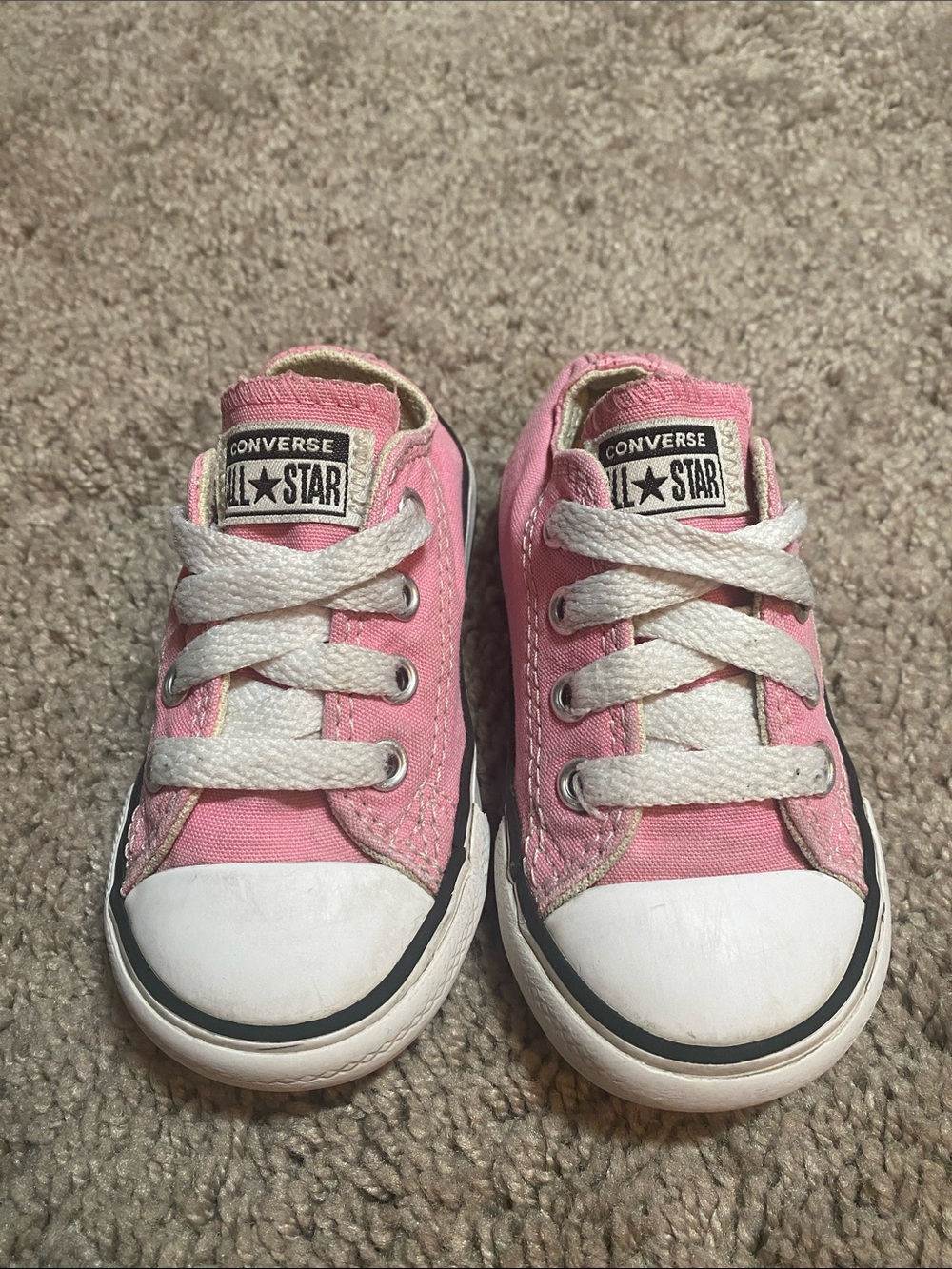 Converse All Star Low top Pink Toddler Canvas Sneakers size 5